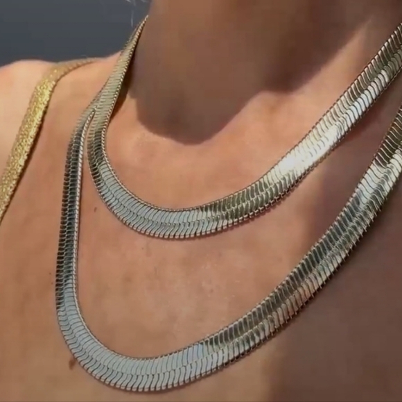 Melinda Maria Jewelry - Melinda Maria Thick Mama Herringbone Necklace - Silver NEW ✨️ FIRM